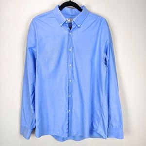 Original Penguin Blue Cotton Button Up Dress Shirt